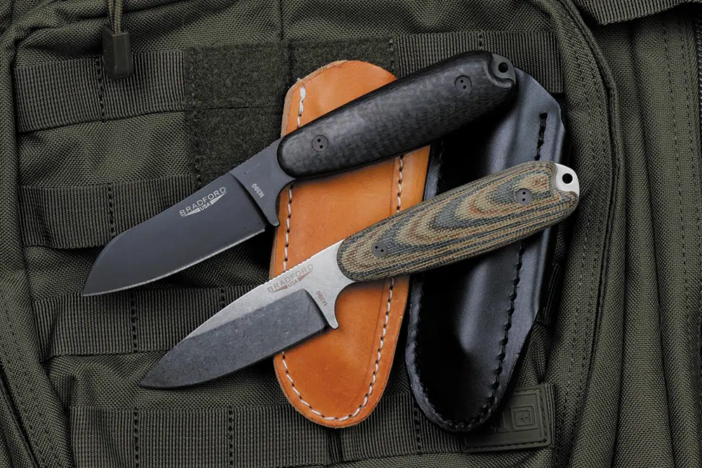 Bushcraft Knife Sheath, Leather Knife Sheath, Horizontal carry